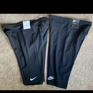 NWT Girl's Nike Dri-FIT One Bike Shorts Black. Set Of 2. Size XL. 9 Inch